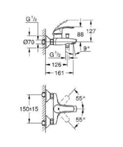 GROHE Eurosmart – Einhand-Wannenbatterie 33300002 GHS-Berlin.shop 6