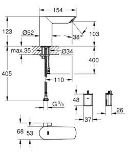 GROHE Berührungslose Armatur BAU COSMOPOLITAN E 36451000 GHS-Berlin.shop 6
