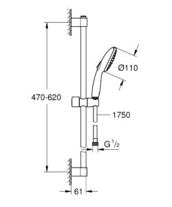 GROHE TEMPESTA 110 BRAUSESTANGENSET 2 STRAHLARTEN GHS-Berlin.shop 6