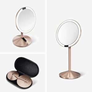 Simplehuman 12 cm Sensorspiegel 5-fache Vergrößerung, Roségold, Kosmetikspiegel GHS-Berlin.shop 10