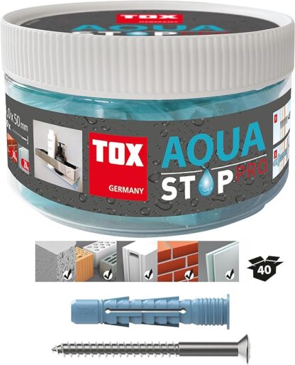 TOX Aqua Stop Pro, abdichtender Allzweckdübel 6/38 mit Schraube 4×50 mm GHS-Berlin.shop 2