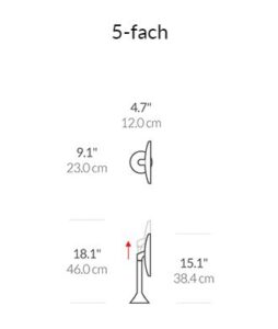 Simplehuman Sensorspiegel Standspiegel ST3052 LED beleuchtet 5-fach-Vergößerung GHS-Berlin.shop 16