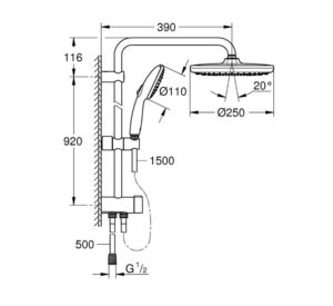 GROHE Tempesta System 250 Flex Duschsystem GHS-Berlin.shop 10