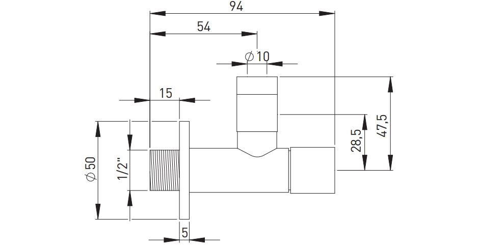 ASW Design – Eckventil Messing verchromt ½“ x 10 mm GHS-Berlin.shop 2 ASW Design – Eckventil Messing verchromt ½“ x 10 mm GHS-Berlin.shop 2